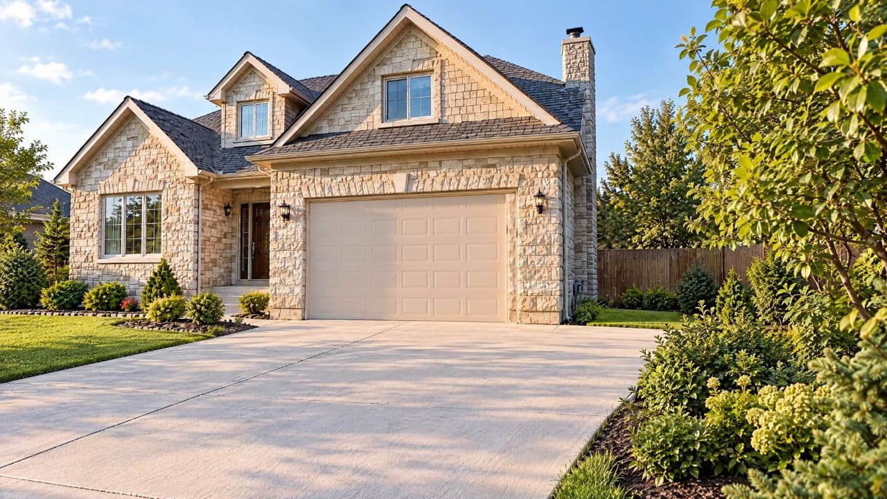 Illustration of a clear driveway and garage in Durham Region